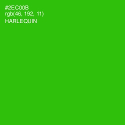 #2EC00B - Harlequin Color Image