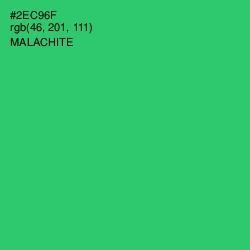 #2EC96F - Malachite Color Image