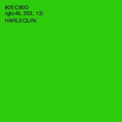 #2ECB0D - Harlequin Color Image