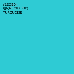 #2ECBD4 - Turquoise Color Image