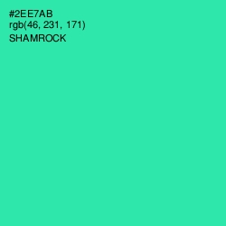 #2EE7AB - Shamrock Color Image