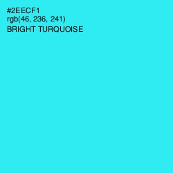 #2EECF1 - Bright Turquoise Color Image