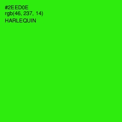 #2EED0E - Harlequin Color Image