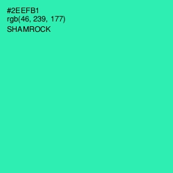 #2EEFB1 - Shamrock Color Image