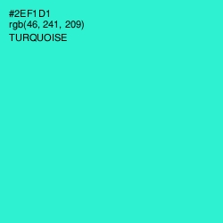 #2EF1D1 - Turquoise Color Image