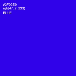 #2F02E9 - Blue Color Image