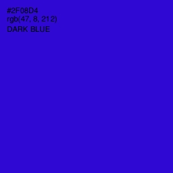 #2F08D4 - Dark Blue Color Image