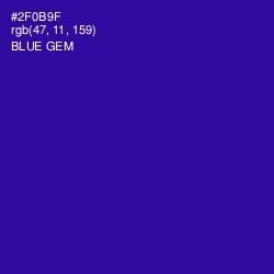 #2F0B9F - Blue Gem Color Image