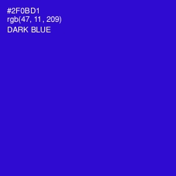 #2F0BD1 - Dark Blue Color Image