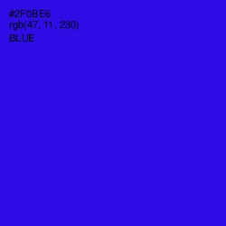 #2F0BE6 - Blue Color Image