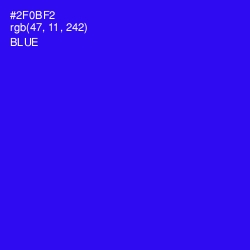 #2F0BF2 - Blue Color Image