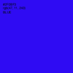 #2F0BF3 - Blue Color Image
