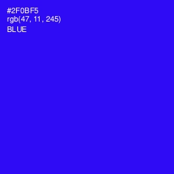 #2F0BF5 - Blue Color Image
