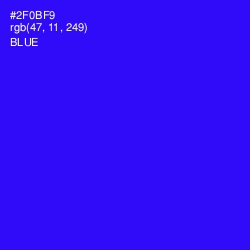 #2F0BF9 - Blue Color Image