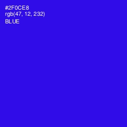 #2F0CE8 - Blue Color Image