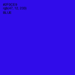 #2F0CE9 - Blue Color Image