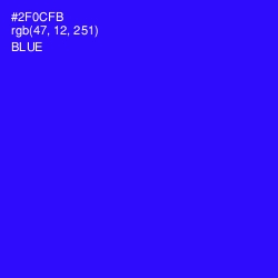 #2F0CFB - Blue Color Image