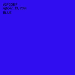 #2F0DEF - Blue Color Image