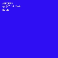 #2F0EF4 - Blue Color Image