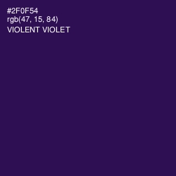 #2F0F54 - Violent Violet Color Image