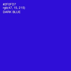 #2F0FD7 - Dark Blue Color Image