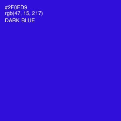 #2F0FD9 - Dark Blue Color Image