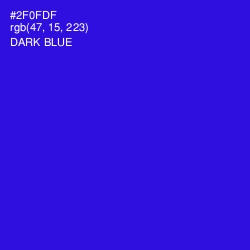 #2F0FDF - Dark Blue Color Image