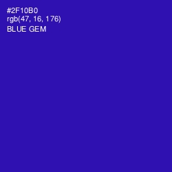 #2F10B0 - Blue Gem Color Image