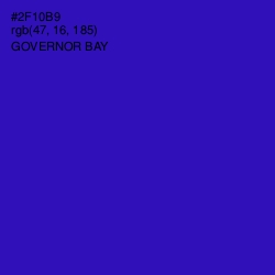 #2F10B9 - Governor Bay Color Image