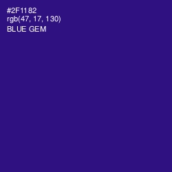 #2F1182 - Blue Gem Color Image