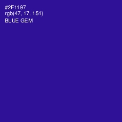 #2F1197 - Blue Gem Color Image