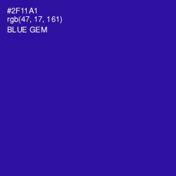 #2F11A1 - Blue Gem Color Image