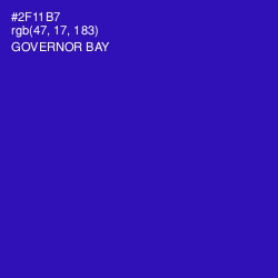 #2F11B7 - Governor Bay Color Image