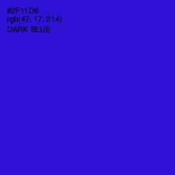 #2F11D6 - Dark Blue Color Image