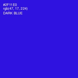 #2F11E0 - Dark Blue Color Image