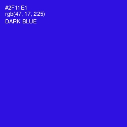 #2F11E1 - Dark Blue Color Image