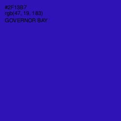 #2F13B7 - Governor Bay Color Image