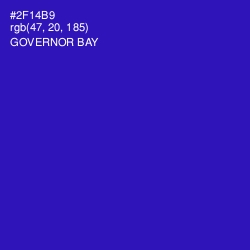 #2F14B9 - Governor Bay Color Image