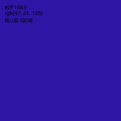 #2F15A5 - Blue Gem Color Image