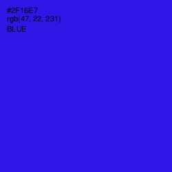 #2F16E7 - Blue Color Image