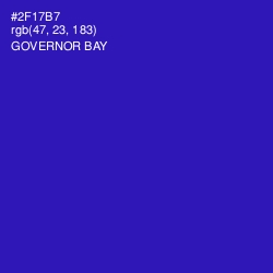 #2F17B7 - Governor Bay Color Image