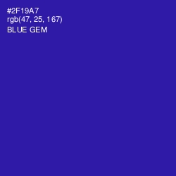 #2F19A7 - Blue Gem Color Image