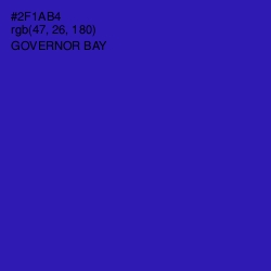 #2F1AB4 - Governor Bay Color Image