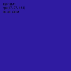 #2F1BA1 - Blue Gem Color Image