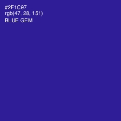 #2F1C97 - Blue Gem Color Image