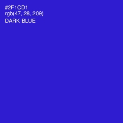 #2F1CD1 - Dark Blue Color Image