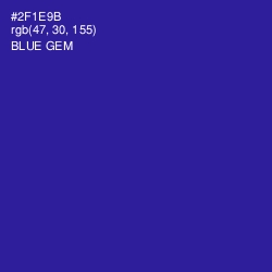 #2F1E9B - Blue Gem Color Image