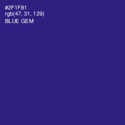 #2F1F81 - Blue Gem Color Image