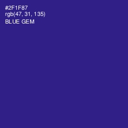#2F1F87 - Blue Gem Color Image