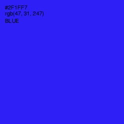 #2F1FF7 - Blue Color Image